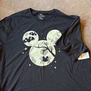 Disney Black T-Shirt with Mickey Halloween Design